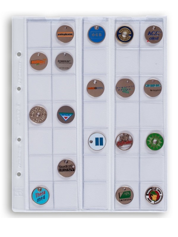 Листы-обложки для монет OPTIMA 27 (202х252 мм) из прозрачного пластика на 35 ячеек (31,5х32,7 мм). Диаметр 27 мм. Упаковка из 5 листов. Leuchtturm, 306013