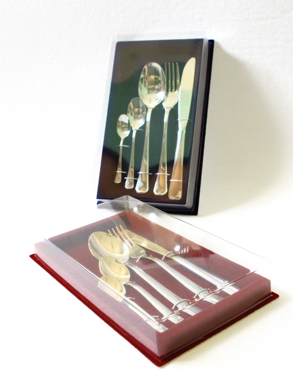  Сувенирная упаковка под набор из 5-ти столовых предметов (145х255х32 мм), тёмно-бордовый