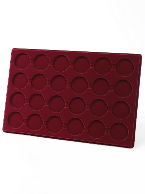 Планшет L (222х333х13 мм) для 24 монет, медалей d-43 мм, h-6 мм