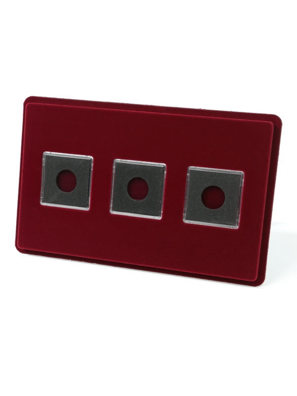 Планшет M (146х236х12 мм) для 3 монет в капсулах Quadrum (50х50х6 мм)