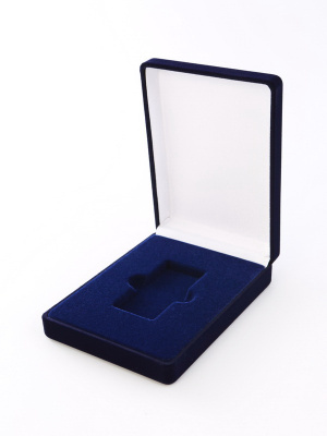 Футляр (90х124х32 мм) для мерного слитка (60х29х6 мм), светло-бордовый