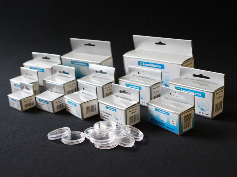 Размеры капсул Leuchtturm для монет