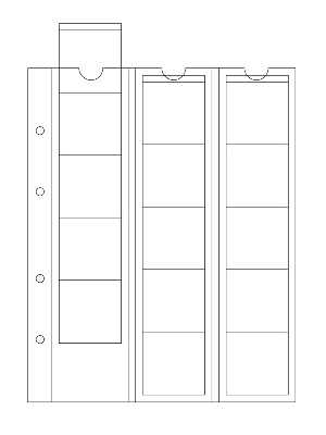Лист-обложка для монет OPTIMA 42 (202х252 мм) из прозрачного пластика на 15 ячеек (48х46,5мм). Диаметр 42 мм. Leuchtturm, 338032/1
