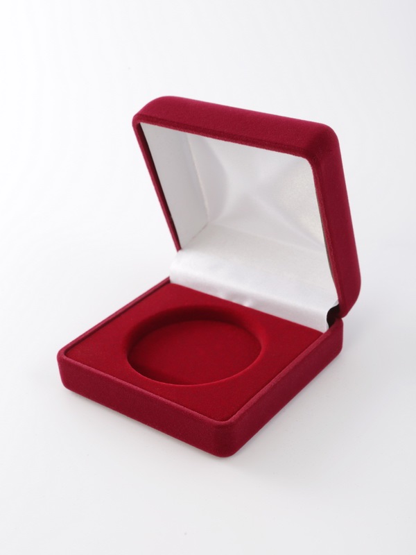  Футляр (80х80х40 мм) для монеты, медали диаметром 46 мм в капсуле Leuchtturm (диаметр ячейки 52 мм), тёмно-синий