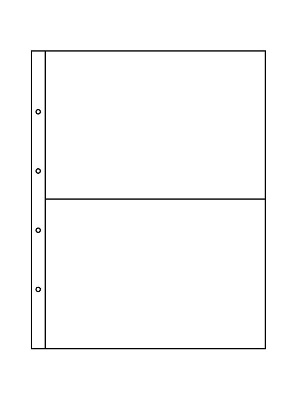 Листы-обложки FOLIO 2C (290х365 мм) из прозрачного пластика на 2 ячейки (260х176 мм). Упаковка из 5 листов. Leuchtturm, 317693