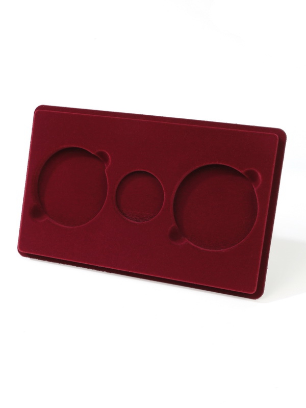 Планшет M (146х236х12 мм) под набор монет (1 капсула d-46 мм, 2 капсулы d-74 мм)