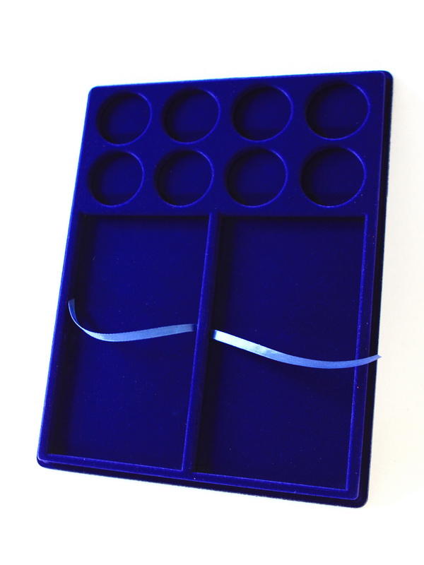  Планшет S (234х296х12 мм) для 2 банкнот Сочи-2014 в капсулах и 8 монет Сочи-2014 в капсулах, тёмно-синий