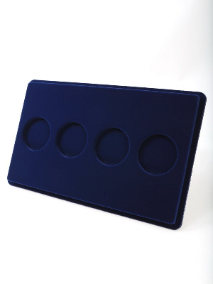 Планшет M (146х236х12 мм) для монет в капсулах d-46 мм (4 ячейки)