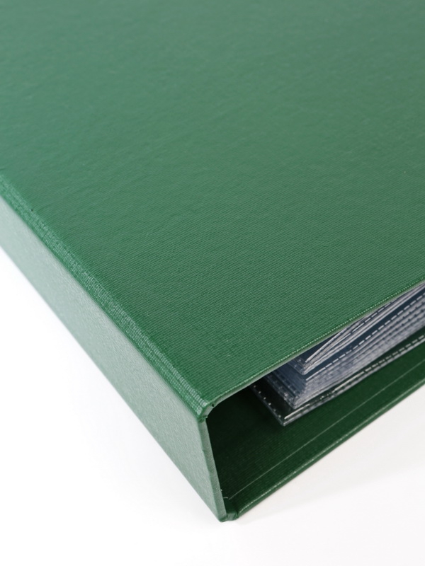 Альбом формата OPTIMA с 10 листами для монет (листы с выдвижными секциями). Зелёный. СомС, Россия