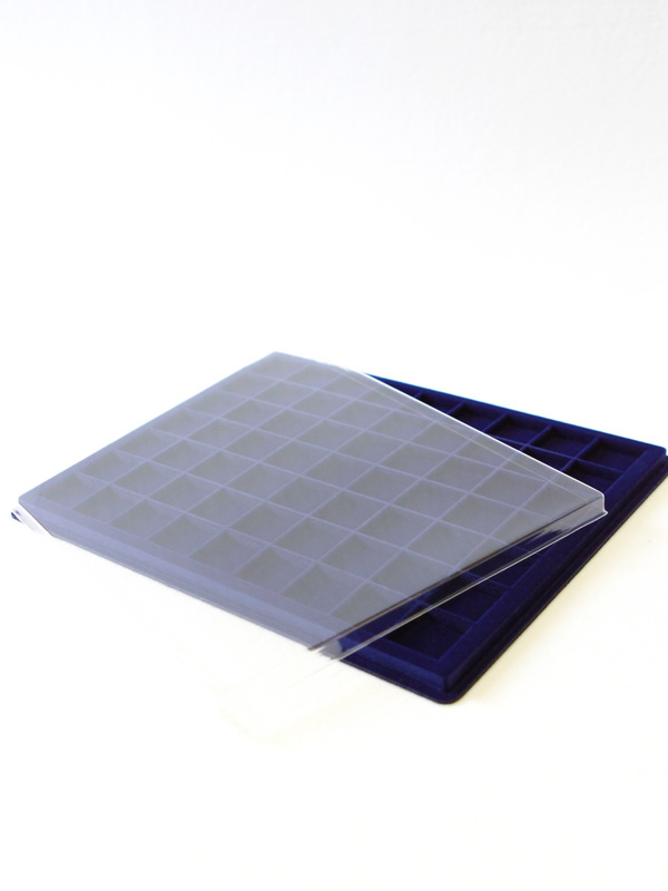  Планшет S (234х296х12 мм) на 63 ячейки (27х27х6 мм), тёмно-синий