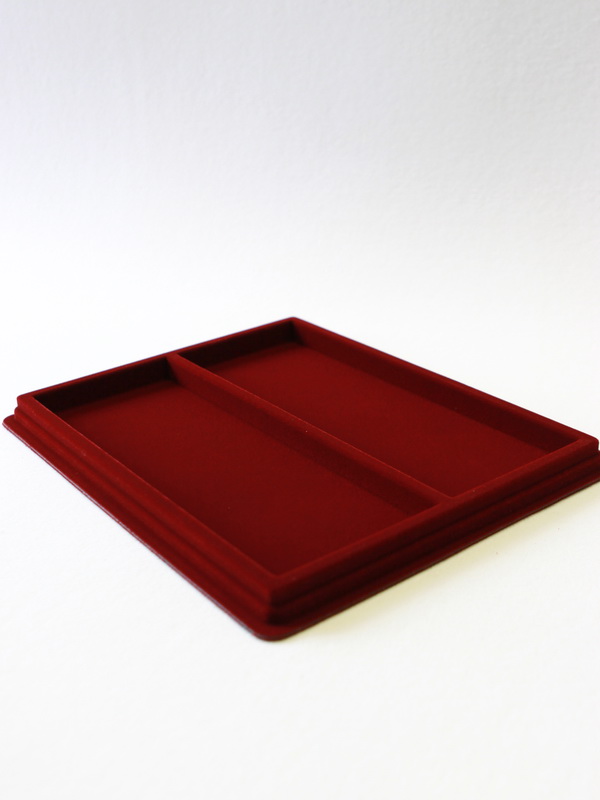 Планшет S (243х304х21 мм) на 2 ячейки (99х267х16 мм), тёмно-бордовый