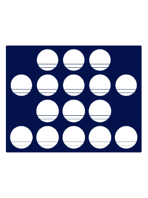 Футляр деревянный Volterra Uno (304х244х31 мм) для монет в капсулах d-44 мм (8 ячеек) и в капсулах d-46 мм (8 ячеек)