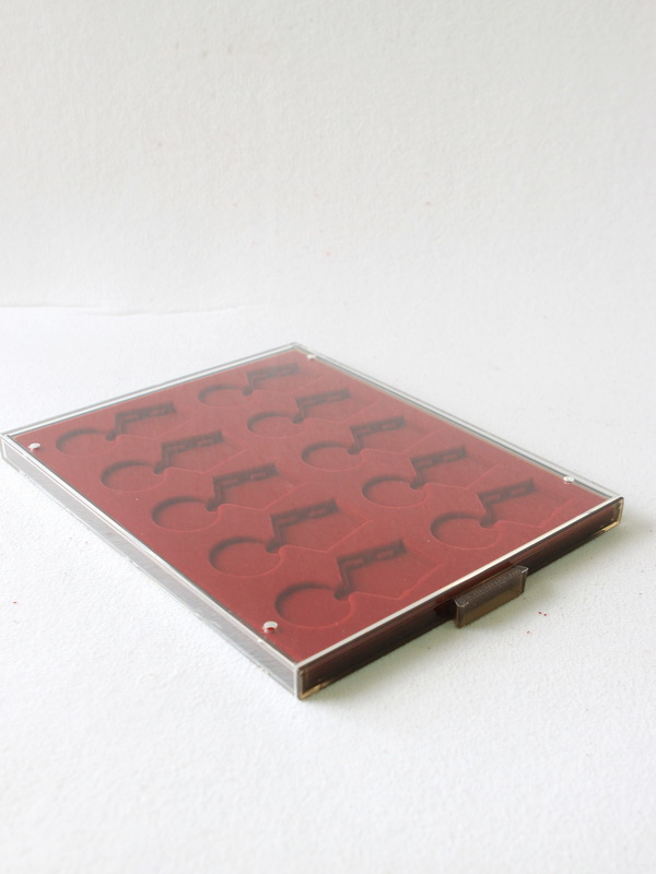  Кассета МВ на 10 медалей РФ d-37 мм с пятиугольной колодкой, светло-бордовый