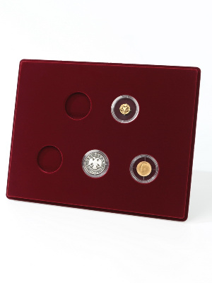 Планшет S (234х296х12 мм) для монет в капсулах d-44 мм (5 ячеек)