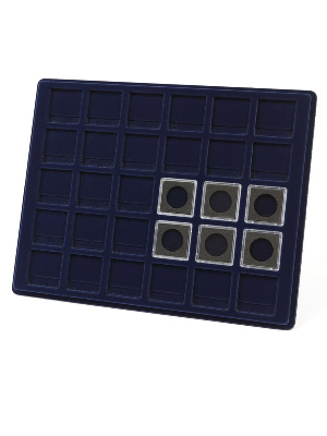 Планшет S (234х296х12 мм) для 30 монет в капсулах Quadrum Mini (38х38х6,7 мм)