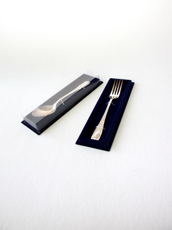  Сувенирная упаковка под ложку, вилку (61х221х28 мм), тёмно-бордовый