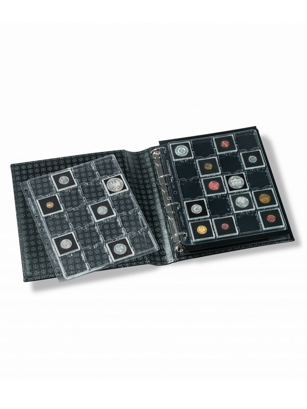 Листы-обложки SNAP из прозрачного пластика для монет в капсулах Quadrum Leuchtturm. Упаковка из 2 листов. Leuchtturm, 361439