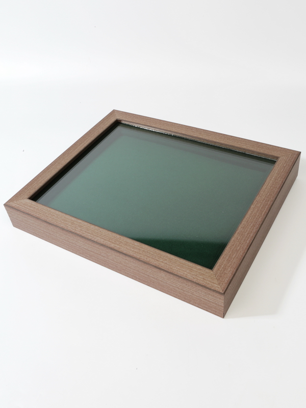  Багетная рамка S пластиковая под 1 ячейку (209х270х18 мм) с поролоновой вставкой. Вид 5, зелёный