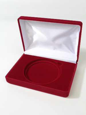 Футляр (142х102х42 мм) для монеты, медали (диаметр 85 мм, глубина 6 мм)