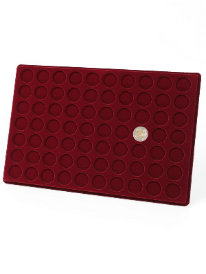 Планшет L (222х333х13 мм) на 70 монет d-25,75 мм (2 евро)