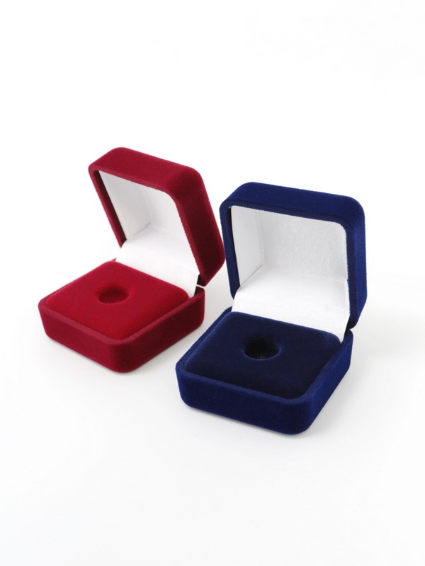  Футляр (43х43х28 мм) под значок на цанге, тёмно-синий