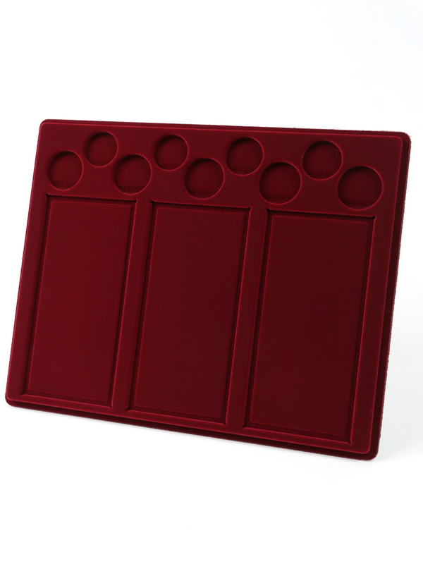  Планшет S (234х296х12 мм) «Крым и Севастополь» (для 3 банкнот в чехлах и 9 монет в капсулах Leuchtturm), тёмно-бордовый