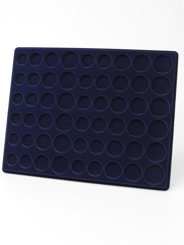  Планшет S (234х296х12 мм) для монет СССР регулярного выпуска. 1967–1990. В капсулах Leuchtturm, тёмно-синий