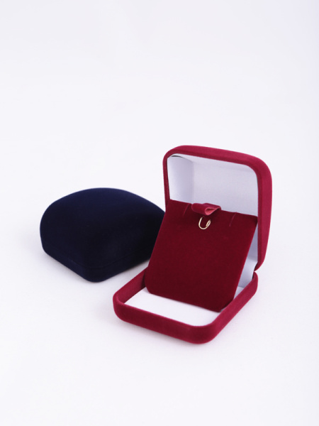 Футляр (55х60х36 мм) под серьги, подвеску, светло-бордовый