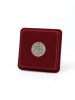  Сувенирная упаковка (63х63х16 мм) под монету д.25 мм, тёмно-бордовый