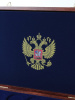 Нанесение герба РФ на внутреннюю крышку бокса Vintage S