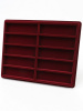 Планшет S (243х304х21 мм) на 10 ячеек (38х134х16 мм), тёмно-бордовый