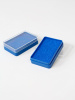 Пластиковый футляр (38х58х17 мм). Светло-синее основание, прозрачная крышка