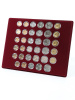  Набор из 6 планшетов S (234х296х12 мм) для монет России регулярного выпуска. 1997–2019. В капсулах Leuchtturm, тёмно-бордовый