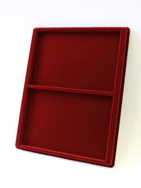 Планшет S (234х296х12 мм) на 2 ячейки (199х133х10 мм), тёмно-бордовый