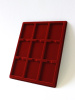  Планшет S (234х296х12 мм) для 9 слабов PCGS (Франция) (63х83х8 мм), тёмно-бордовый