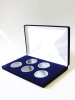  Футляр (217х141х29 мм) для 5 монет в капсулах (диаметр 46 мм), тёмно-синий