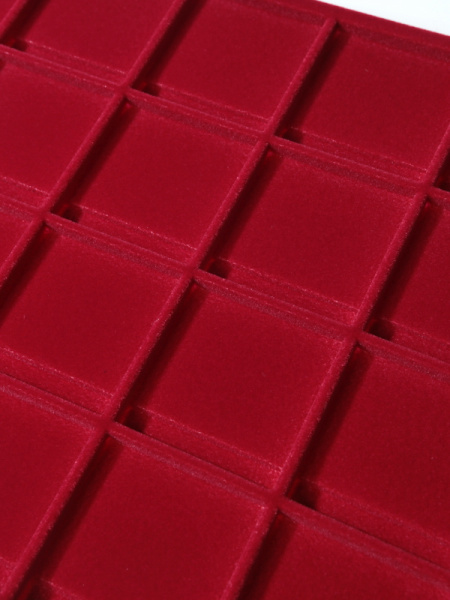 Вставка в кассету МВ для 20 монет в капсулах «Quadrum» (50х50х6 мм), светло-бордовый