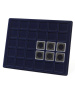  Планшет S (234х296х12 мм) для 30 монет в капсулах Quadrum Mini (38х38х6,7 мм), тёмно-синий