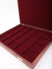  Футляр деревянный Vintage S (305х247х40 мм) на 20 ячеек (49х49х7 мм), тёмно-бордовый