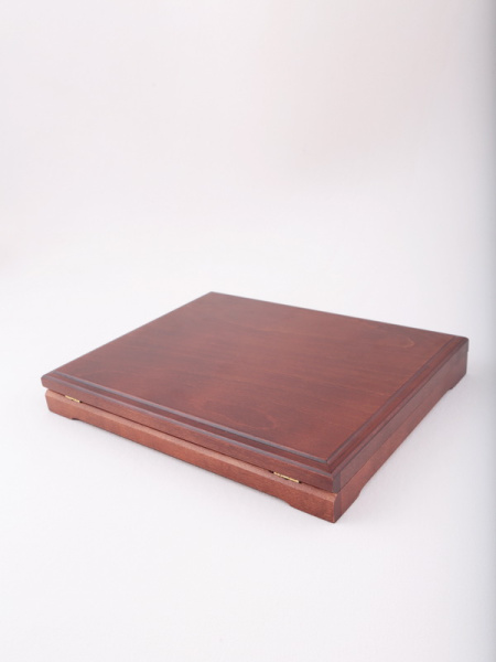  Футляр деревянный Vintage S (305х247х40 мм) для монет, медалей d-55 мм (12 ячеек), зелёный