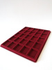  Планшет S (234х296х12 мм) на 25 ячеек (37х50х8 мм), тёмно-бордовый