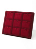  Планшет S (243х304х21 мм) на 9 ячеек (65х75х8 мм) (с флокированными вставками), тёмно-бордовый