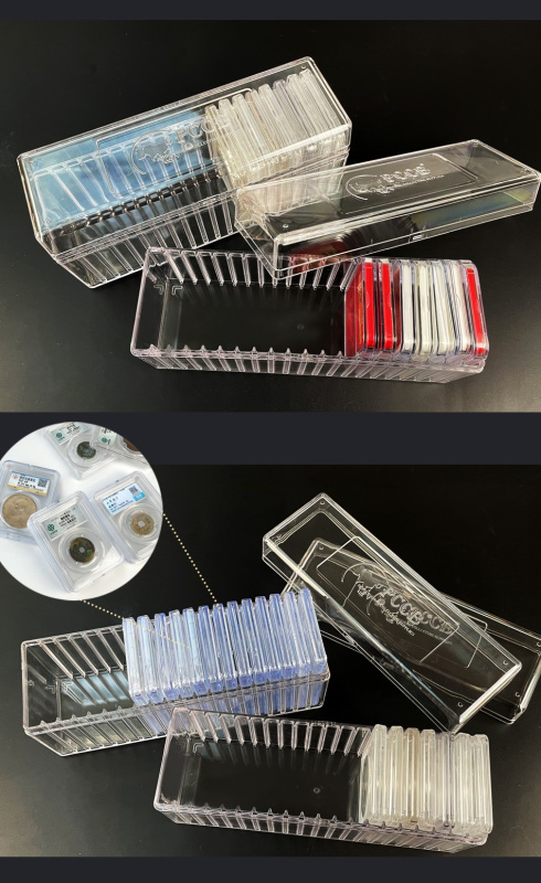 Пластиковый бокс для 20 слабов PCCB (I, II, III), PCGS, NGC, ANA и других слабов для монет. PCCB MINGT, 804300