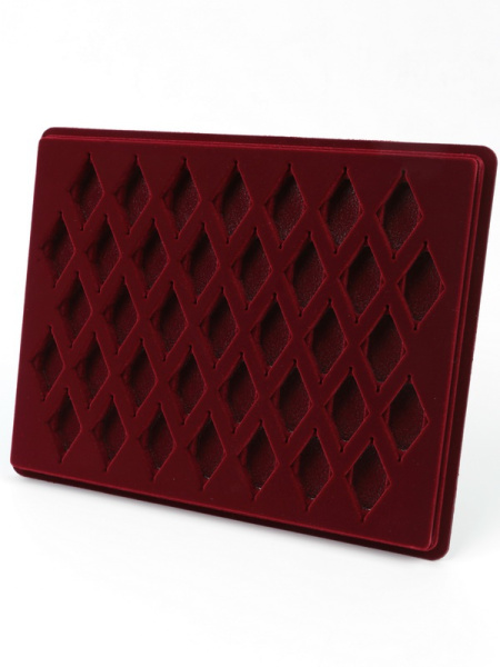  Планшет S (243х304х21 мм) на 37 знаков об окончании военного училища. Ромбы, тёмно-бордовый