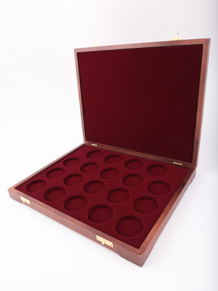  Футляр деревянный Vintage S (305х247х40 мм) для монет СССР «Новоделы», тёмно-бордовый