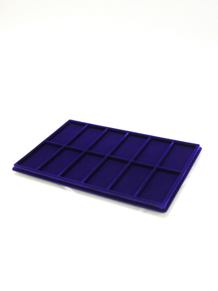  Планшет L (222х333х13 мм) на 12 ячеек (97х48х10 мм), тёмно-синий