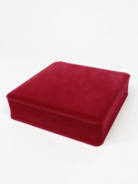  Футляр (186х192х50 мм) на 10 монет в капсулах (диаметр 44 мм), светло-бордовый