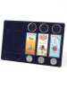  Планшет L (222х333х13 мм) для 5 обычных монет 25 рублей в капсулах Leuchtturm, 5 цветных монет 25 рублей в блистере и 5 серебряных монет 3 рубля в капсулах, тёмно-синий