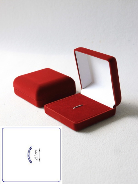 Футляр (92х92х40 мм) с резинкой (20 мм), светло-бордовый