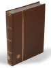 Альбом для марок (кляссер LEDER для марок). 32 листа (64 страницы) из чёрного картона с промежуточными прозрачными листами. Коричневый. Leuchtturm, 356723